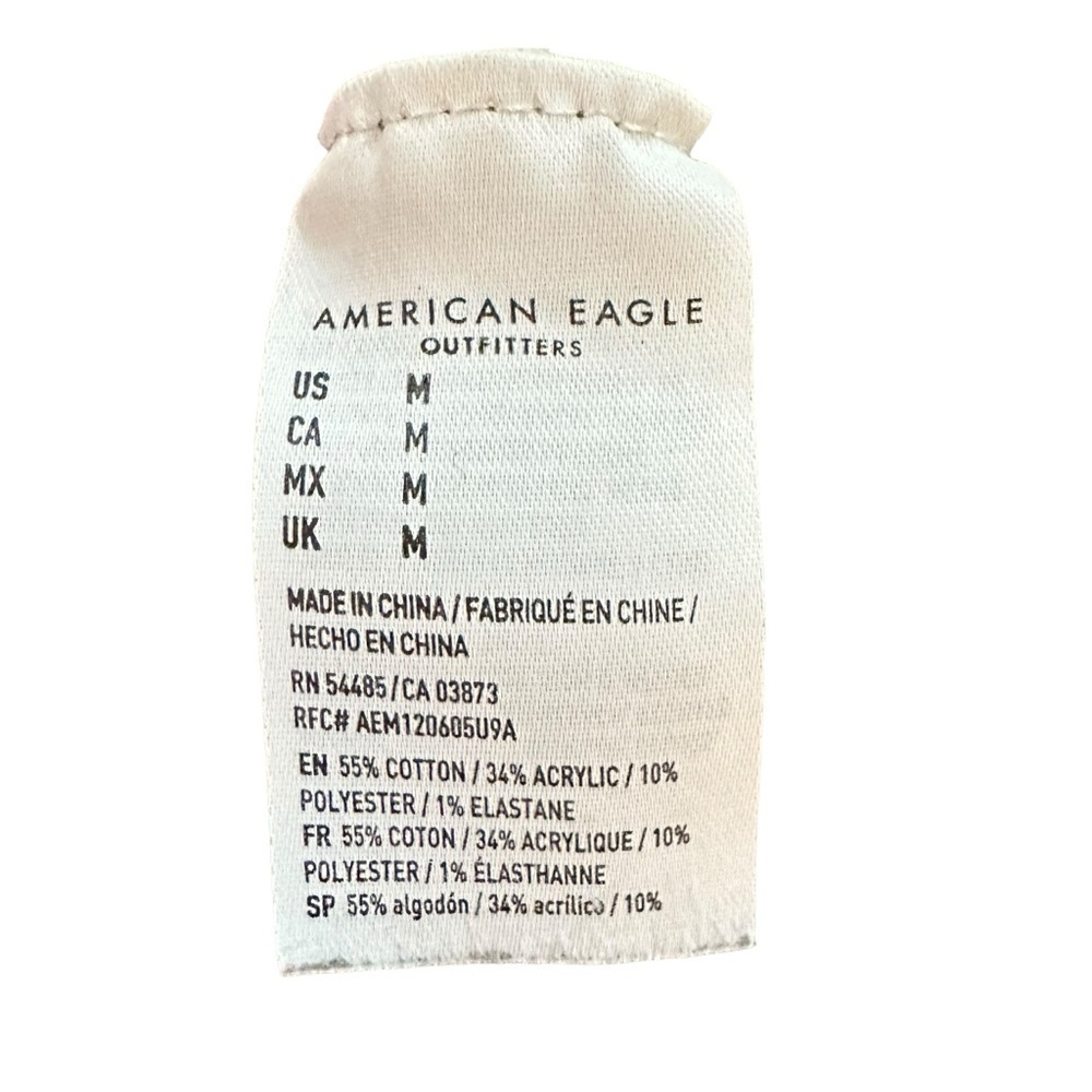 American Eagle Olive Green, LaceUp Cropped Y2k 90’s Casual Everyday Sweater sz M - Picture 10 of 14